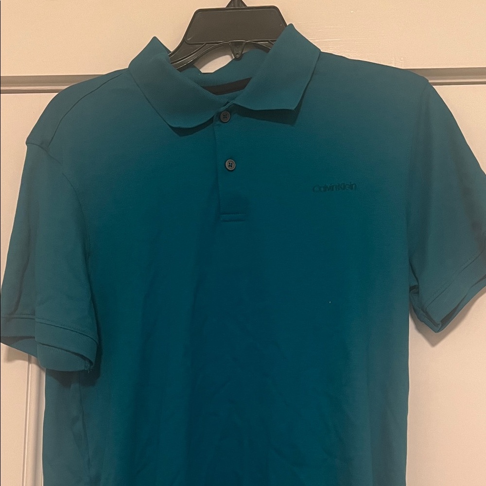 Calvin Klein Men's Teal Polo Shirt